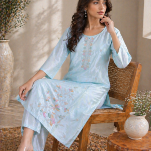 Sky Bloom Beaded Kurta Set