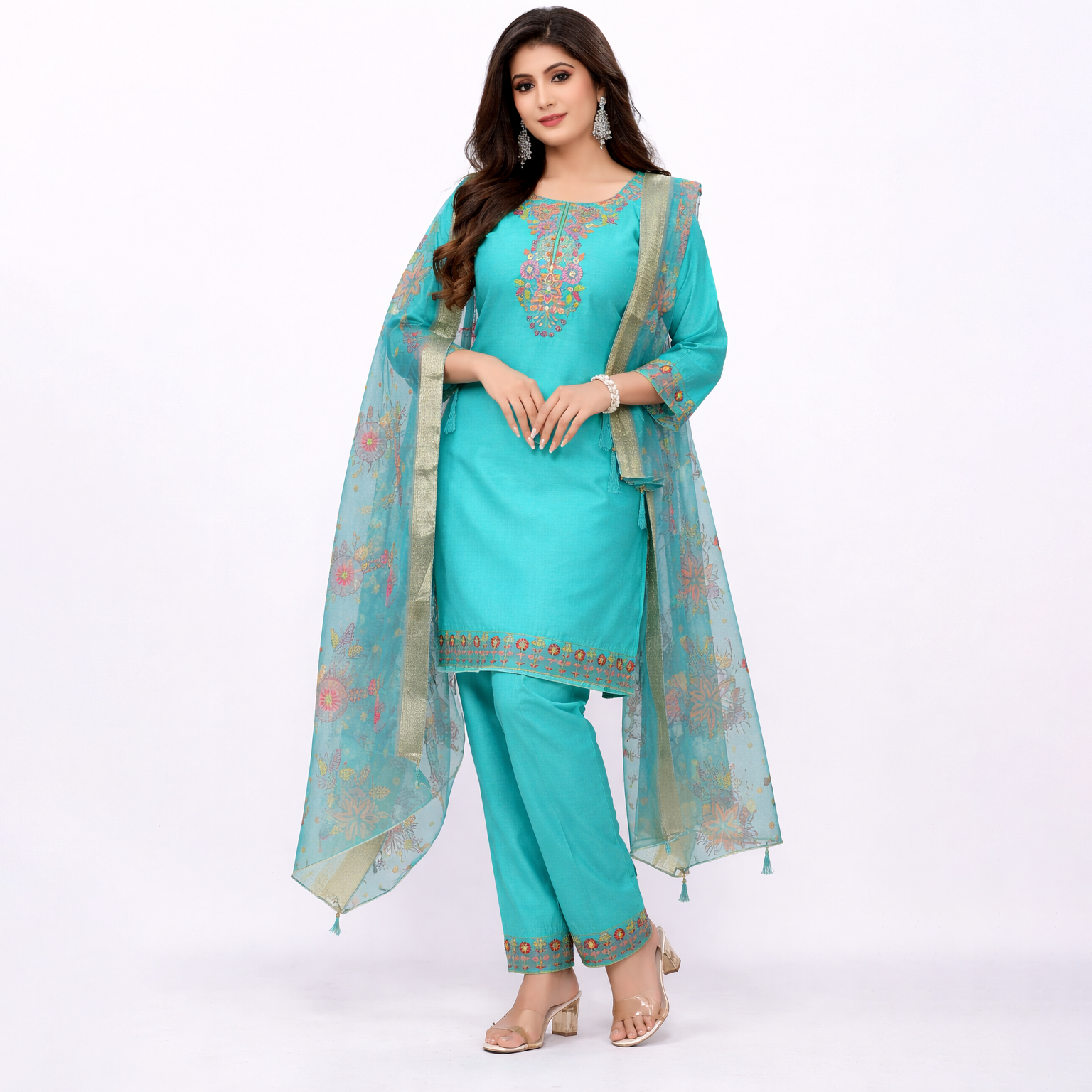 Noor-e-Firozi Embroidered Suit